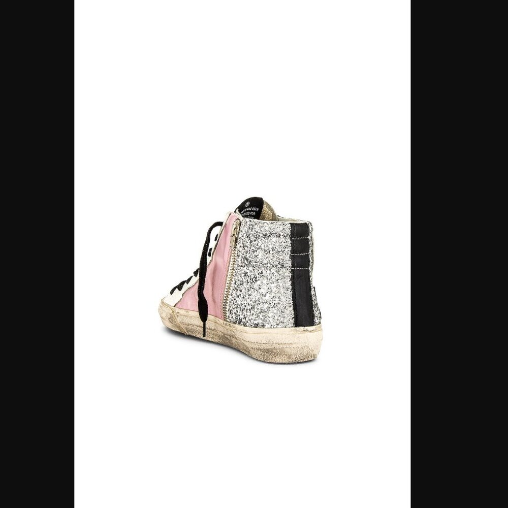 Slide Sneaker Golden Goose, Salmon Pink, Silver, Ice, White & Black - Picture 3 of 11